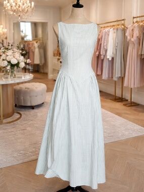 NWT Cider mint green striped dress Size S